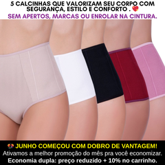 Kit com 5 Calcinhas Modeladoras - Valoriza Seu Corpo, Segura e Confortável